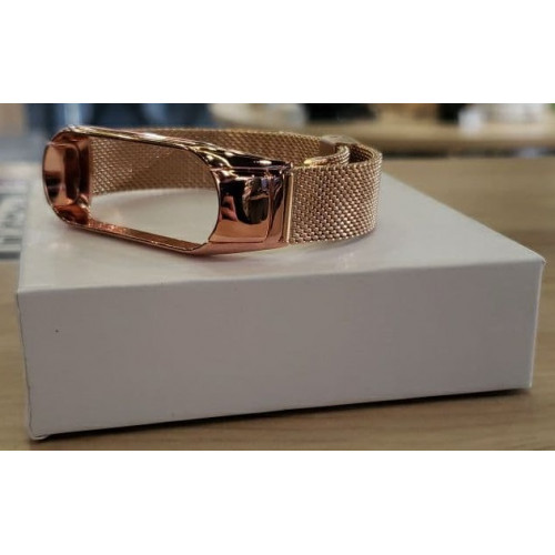 Металевий ремінець Xiaomi Mi Band 3 (дрібне плетіння) Bronze