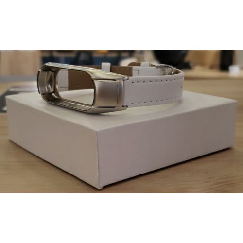 Ремешок Xiaomi Mi Band 3 White (гладкая кожа) 