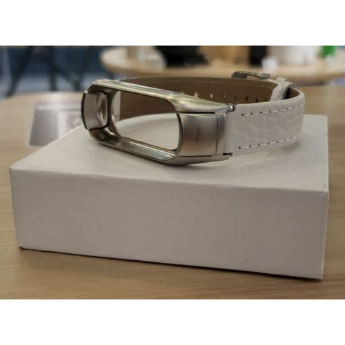 Ремешок Xiaomi Mi Band 3 White (мятая кожа)