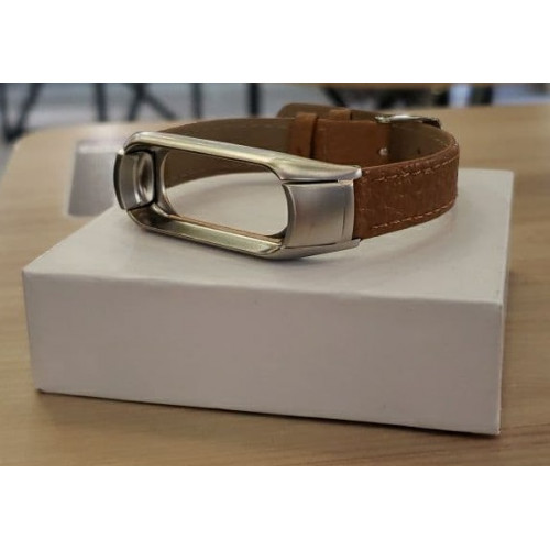 Ремешок Xiaomi Mi Band 3 Brown (мятая кожа)