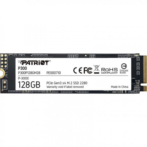 Твердотельный накопитель SSD 128GB Patriot P300 M.2 2280 PCIe NVMe 3.0 x4 TLC (P300P128GM28)