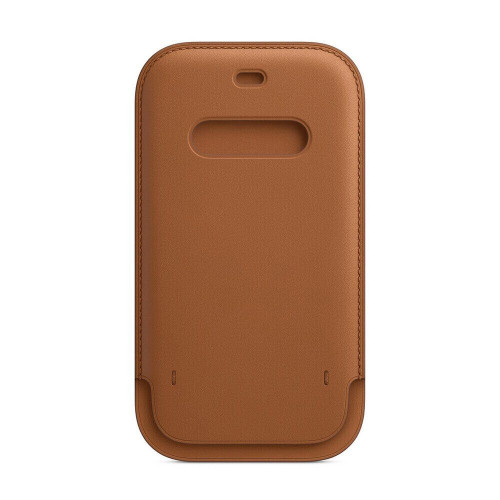 Кожаный чехол-бумажник iPhone 12 Pro Max Leather Sleeve with MagSafe - Saddle Brown (1:1)