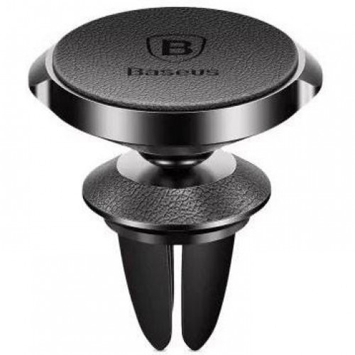 Автодержатель Baseus Small Ears Series Air Outlet Magnetic Bracket Air Leather type Black (SUER-E01)