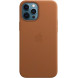 Шкіряний чохол Apple Leather Case Saddle Brown з MagSafe (1:1) для iPhone 12 mini