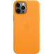 Кожаный чехол Apple Leather Case California Poppy с MagSafe (1:1) для iPhone 12 mini