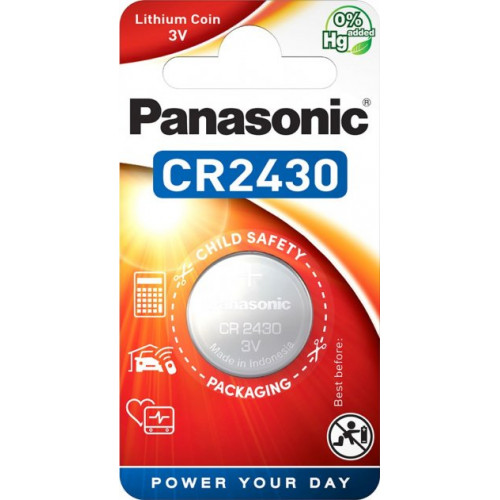 Батарейка Panasonic CR 2430 BLI 1 LITHIUM (CR-2430EL/1B)