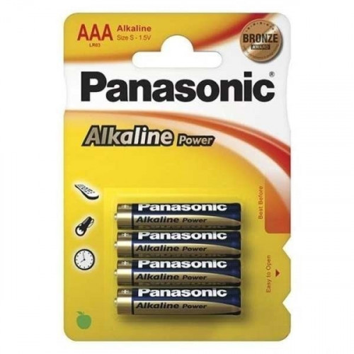 Батарейка Panasonic ALKALINE POWER AAA BLI 4 (LR03REB/4BPR)