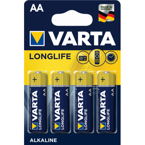 Батарейка VARTA LONGLIFE AA BLI 4 ALKALINE (04106101414)