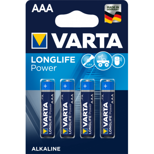 Батарейка VARTA LONGLIFE Power AAA BLI 4 ALKALINE (04903121414)