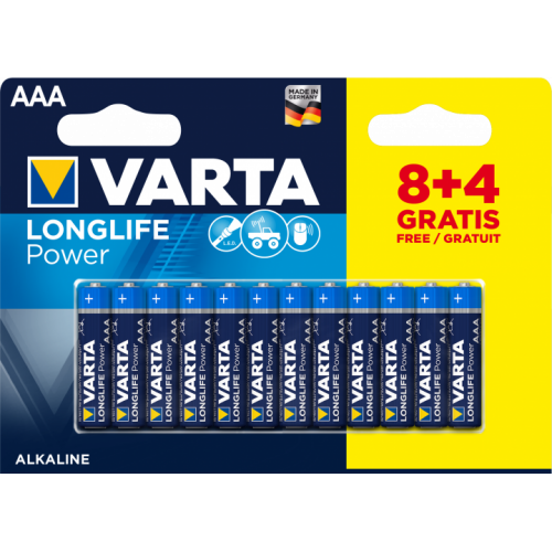 Батарейка VARTA LONGLIFE Power AAA BLI 12 (8+4) ALKALINE (04903121472)