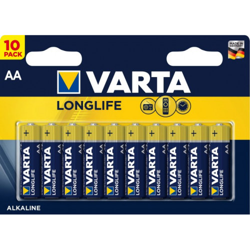 Батарейка VARTA LONGLIFE AA BLI 10 ALKALINE (04106101461)
