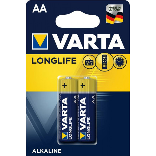 Батарейка VARTA LONGLIFE AA BLI 2 ALKALINE (04106101412)