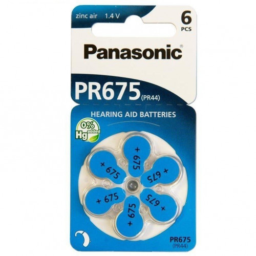 Батарейка Panasonic PR-675H BLI 6 (PR-675H/6LB)