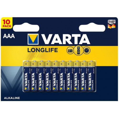 Батарейка VARTA LONGLIFE AAA BLI 10 ALKALINE (04103101461)