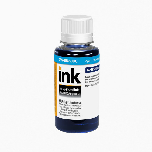Чернила ColorWay для Epson EU800 C UV Dye-based 100 ml (CW-EU800C01)