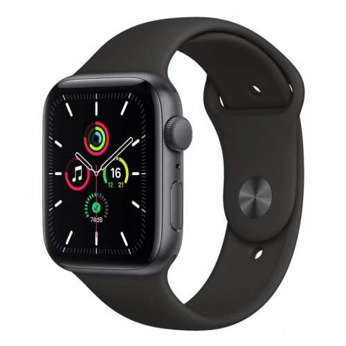 Apple Watch SE GPS 44mm Space Gray Aluminum Case w. Black Sport B. (MYDT2)