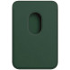 Кожаный кошелек для iPhone 12/12 mini/12 Pro Max MagSafe - Forest Green (1:1)