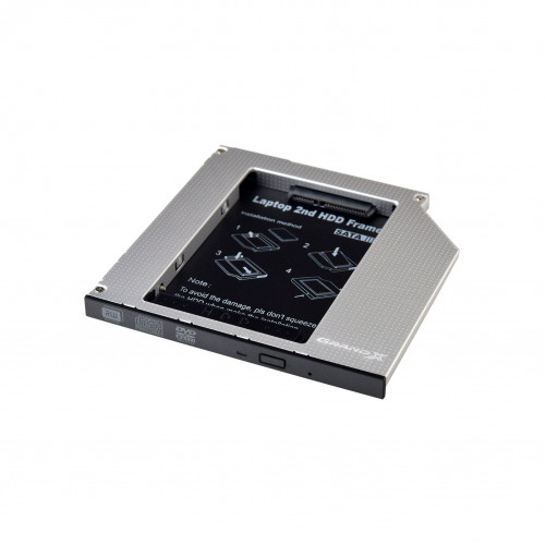 Адаптер Grand - X для підключення HDD 2.5″в відсік приводу ноутбука SATA/SATA3 12.7мм (HDC - 25N)