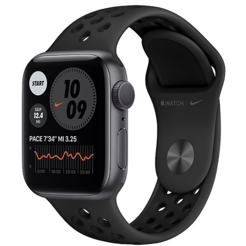 Apple Watch Nike Series 6 GPS 40mm Space Gray Aluminum Case w. Anthracite/Black Nike Sport B. (M00X3)