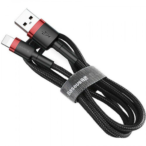 Кабель Lightning Baseus cafule Cable USB For iP 2A 3m Red + Black (CALKLF-R91)