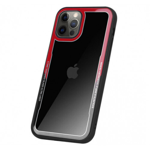 Чохол G-Case Shock Crystal для Apple iPhone 12 Pro/12 (Чорний/Червоний)