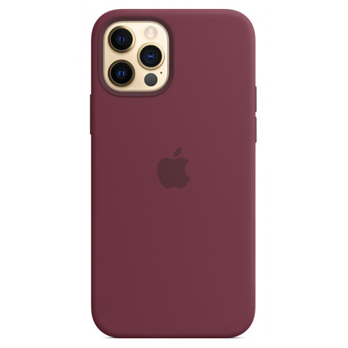Чехол Apple Silicone Case с MagSafe Plum (1:1) для iPhone 12 Pro Max