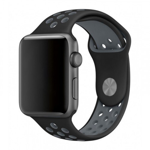 Ремешок Nike+ Apple Watch 42/44mm Black/Gray Nike Sport Band