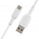 Кабель Belkin USB-A - USB-С, PVC, 2m, White