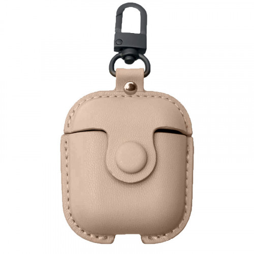 Чехол Leather bag AirPods (Бежевый)