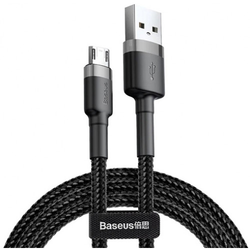 Кабель Baseus Cafule Micro USB 2.4A 1 м Gray/Black (CAMKLF - BG1)