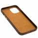 Чехол кожаный Croco Leather для Apple iPhone 12 / 12 Pro (Brown)