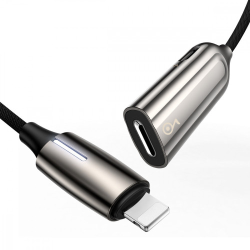 AUX Baseus L55 Lightning to Lightning + Lightning Silver