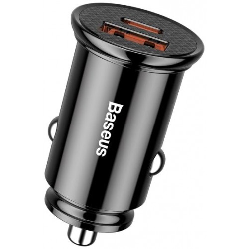 АЗУ Baseus Circular Plastic A+C 30W PPS Car Charger Black