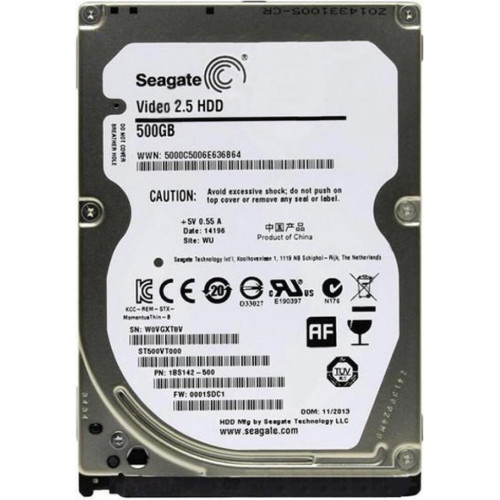 HDD 2.5″ SATA  500Gb Seagate, 16Mb, 5400rpm, Video (ST500VT000)