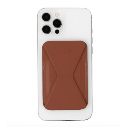 Шкіряний чохол-паперонець з підставкою MOFT Snap-On MagSafe Saddle Brown
