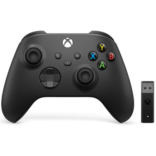 Геймпад Microsoft Xbox Series X | S Wireless Controller (Carbon Black) + Wireless Adapter for Windows 10