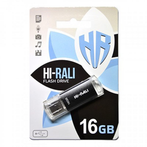 Флешка USB Hi-Rali 16GB ROCKET Series Black (HI-16GBVCBK)