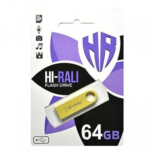 Флешка USB Hi-Rali 64GB SHUTTLE Series Gold (HI-64GBSHGD)