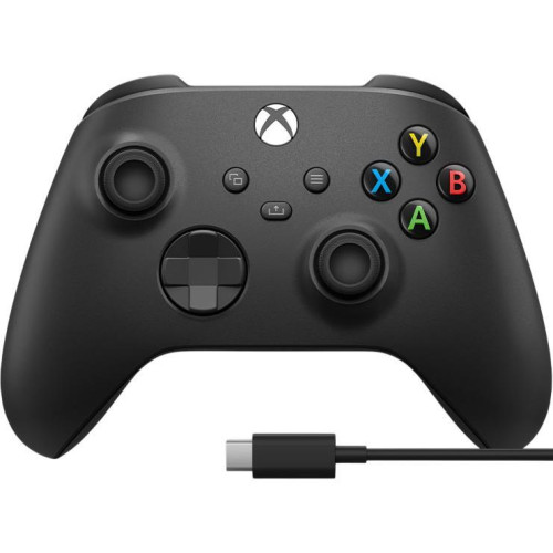 Геймпад Microsoft Xbox Series X | S Wireless Controller Carbon Black + USB Cable (XOA-0010, 1V8-00001, 1V8-00002)