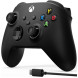 Геймпад Microsoft Xbox Series X | S Wireless Controller Carbon Black + USB Cable (XOA-0010, 1V8-00001, 1V8-00002)