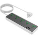 Сетевой фильтр Hoco AC13A 5-position extension cord socket including 3*USB output Black