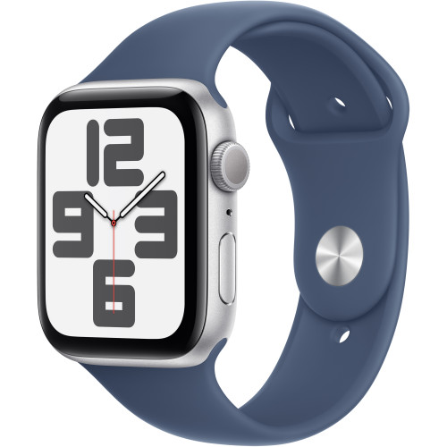 Apple Watch SE (2024) GPS 40mm Silver Aluminium Case with Denim Sport Band M/L (MXED3)