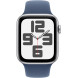 Apple Watch SE (2024) GPS 40mm Silver Aluminium Case with Denim Sport Band M/L (MXED3)