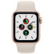 Apple Watch SE GPS 44mm Gold Aluminum Case w. Starlight Sport Band (MKQ53)