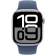 Apple Watch Series 10 GPS + Cellular 42mm Silver Aluminum Case with Denim Sport Band M/L (MWX43)