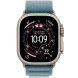 Apple Watch Ultra 3 GPS + Cellular 49mm Natural Titanium Case with Light Blue Alpine Loop Small (MEWK4)