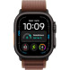 Apple Watch Ultra 4 Black Titanium Case with Burgundy Alpine Loop Small (MJC04)