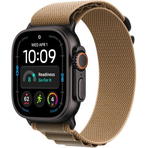 Apple Watch Ultra 4 Black Titanium Case with Desert Alpine Loop Medium (MJCT4+MKF44)