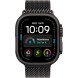 Apple Watch Ultra 4 Black Titanium Case with Black Titanium Milanese Loop Medium (MJAV4)