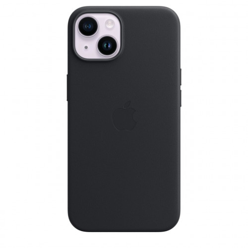 Чехол Apple iPhone 14 Plus Leather Case with MagSafe - Midnight (MPP93)